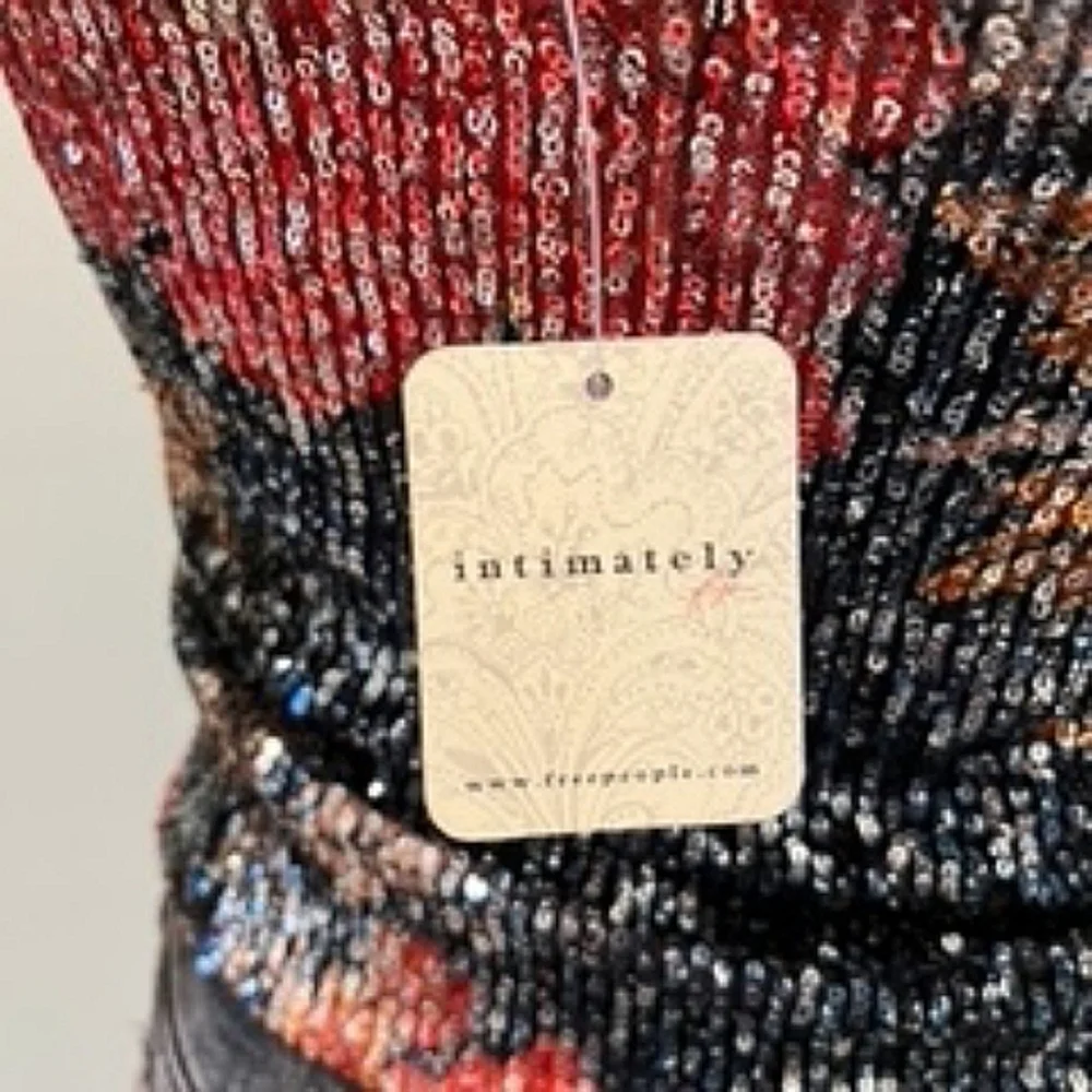 Intimately by Free People Sequins‎ Tube Top Size M NWT